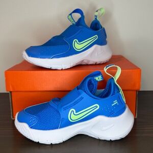 Nike Kids Shoes Flex Runner 3 PS Photo Blue Vapor Green White Sz 8c New